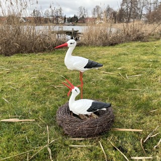 Bocian ogrodowy GNIAZDO bocianie 2 bociany bocian mały, klekot do ogrodu
