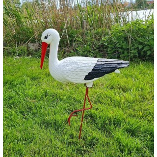 Bocian ogrodowy średni H: 75cm figura ozdobna ogrodowa do ogrodu